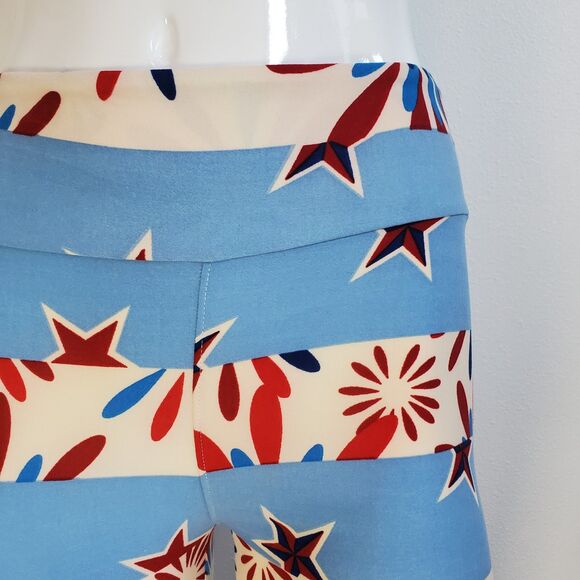 NEW LuLaRoe Light Blue Fireworks Leggings - Picture 8 of 8